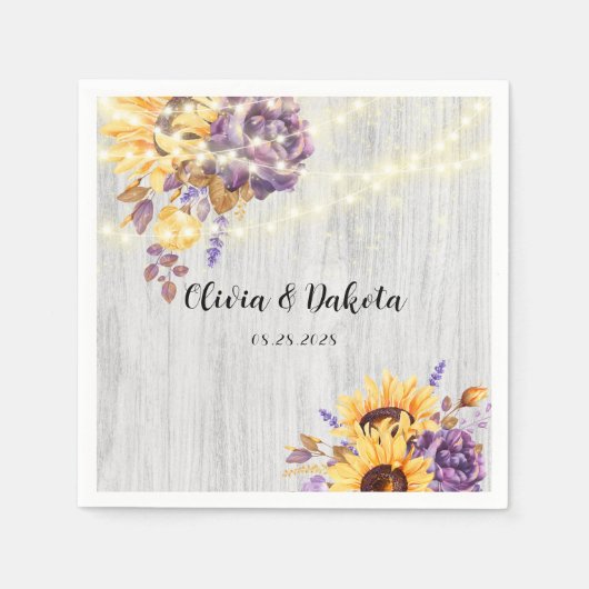 Serviette En Papier Mariage de tourbillons printaniers et de tourbillo (Devant)