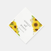 Serviette En Papier Mariage de tournesol du pays serviettes (Coin)