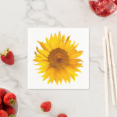 Serviette En Papier Mariage de tournesol simple (En situation)