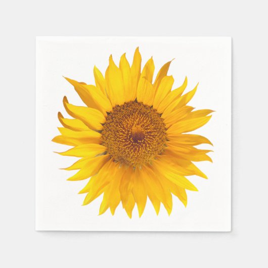 Serviette En Papier Mariage de tournesol simple (Devant)