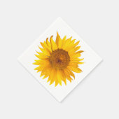 Serviette En Papier Mariage de tournesol simple (Coin)
