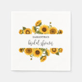 Serviette En Papier Mariage de tournesols lumineux (Devant)