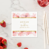 Serviette En Papier Mariage de trame or flush (En situation)