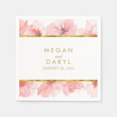 Serviette En Papier Mariage de trame or flush (Devant)