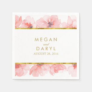 Serviette En Papier Mariage de trame or flush