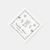 Serviette En Papier Mariage de trame Wavy Whimsical (Coin)