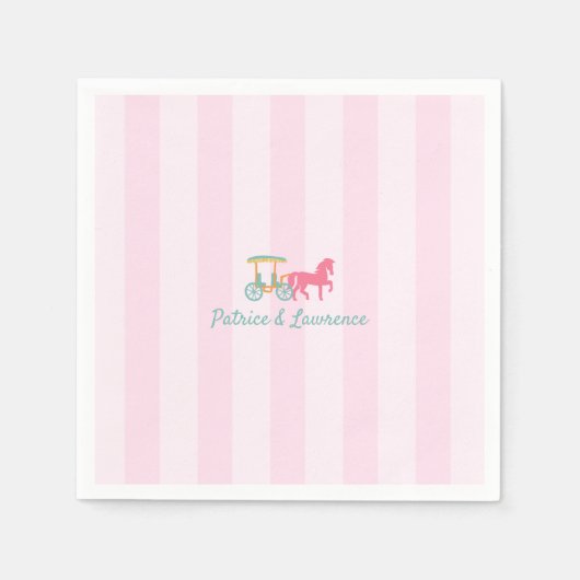 Serviette En Papier Mariage de transport tiré à cheval de l'île Mackin (Devant)