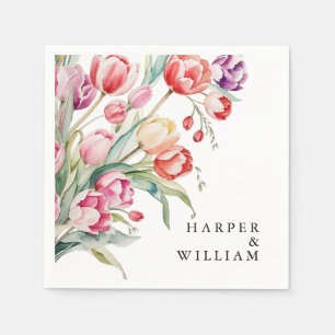 Serviette En Papier Mariage de tulipes à ressort en cascade