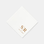 Serviette En Papier Mariage de typographie simple (Coin)