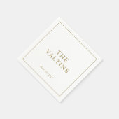 Serviette En Papier Mariage de typographie simple Napkins (Coin)