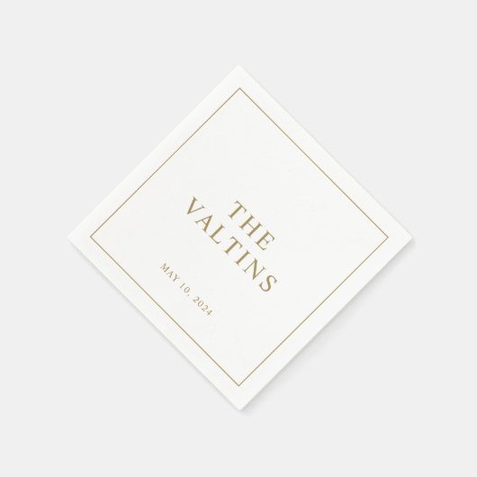 Serviette En Papier Mariage de typographie simple Napkins (Coin)