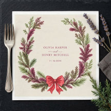 Mariage de vacances de verdure hivernale festive