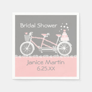 Serviette En Papier Mariage de vélo Tandem