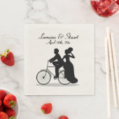 Serviette En Papier Mariage de vélos personnalisé (En situation)
