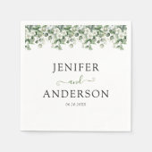 Serviette En Papier Mariage de verdure Eucalyptus (Devant)