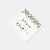 Serviette En Papier Mariage de verdure Eucalyptus (Coin)