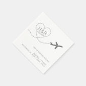 Serviette En Papier Mariage de voyage douche de nuptiale personnalisé  (Coin)