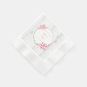 Serviette En Papier Mariage d'écorce cerise en fleurs (Coin)