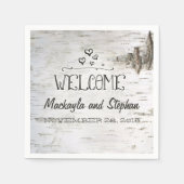 Serviette En Papier Mariage d'écorce de bouleau (Devant)