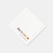 Serviette En Papier Mariage d'élégance d'automne personnalisé serviett (Coin)