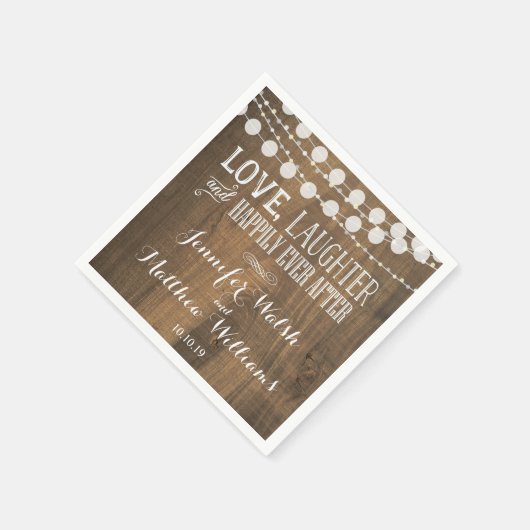 Serviette En Papier Mariage d'engagement rustique serviettes perzonali (Coin)