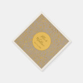 Serviette En Papier Mariage d'épices de moutarde Élégant Motif de brin (Coin)