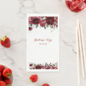 Serviette En Papier Mariage d'Epiphanie Red Peony (En situation)