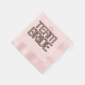 Serviette En Papier Mariage d'équipe 3D personnalisées (Coin)