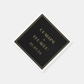 Serviette En Papier Mariage des années 20 Art déco (Coin)