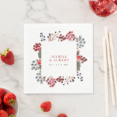 Serviette En Papier Mariage des baies d'hiver (En situation)