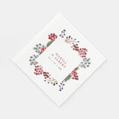 Serviette En Papier Mariage des baies d'hiver (Coin)