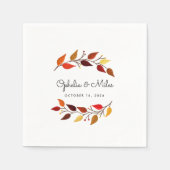 Serviette En Papier Mariage des branches d'automne (Devant)