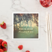 Serviette En Papier Mariage des branches de l'arbre à saules (En situation)