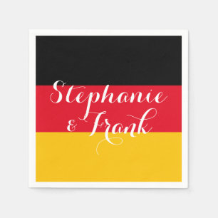 Serviette En Papier Mariage des couleurs du drapeau d'Allemagne