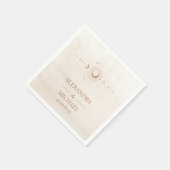 Serviette En Papier Mariage des étoiles célestes d'or mystique (Coin)