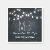 Serviette En Papier Mariage des étoiles de nuit (Devant)