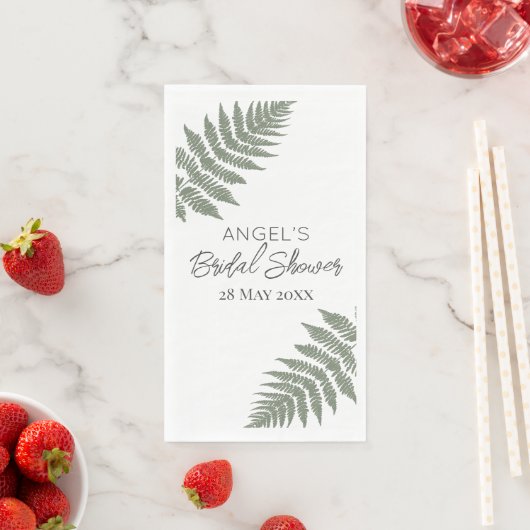Serviette En Papier Mariage des Fermes vertes forestières (En situation)