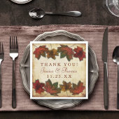 Serviette En Papier Mariage des feuilles automnales