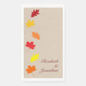 Serviette En Papier Mariage des feuilles automnales (Devant)