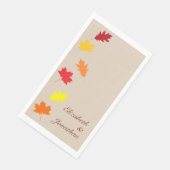 Serviette En Papier Mariage des feuilles automnales (Coin)
