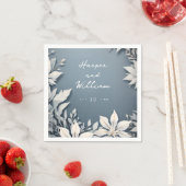 Serviette En Papier Mariage des fleurs d'hiver crêpes (En situation)