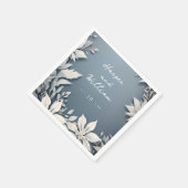 Serviette En Papier Mariage des fleurs d'hiver crêpes (Coin)