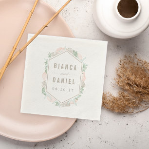 Serviette En Papier Mariage des Pastels du bord de mer