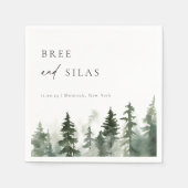 Serviette En Papier Mariage des pins sauvages (Devant)