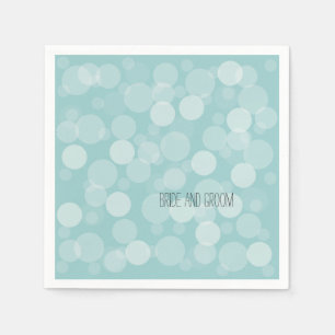 Serviette En Papier Mariage des points de Bokeh de Blue Dream