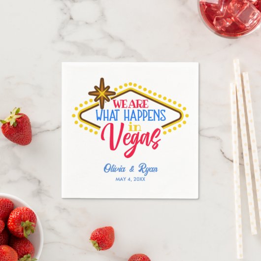 Serviette En Papier Mariage des signes Fun Custom Las Vegas (En situation)
