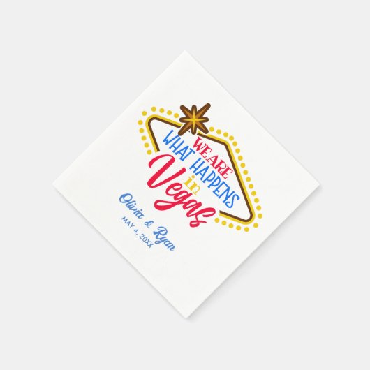 Serviette En Papier Mariage des signes Fun Custom Las Vegas (Coin)