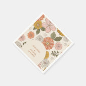 Serviette En Papier Mariage des tonalités à thème des années 70 Super (Coin)