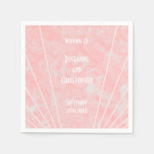 Serviette En Papier Mariage design Art déco en marbre rose (Devant)