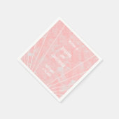 Serviette En Papier Mariage design Art déco en marbre rose (Coin)